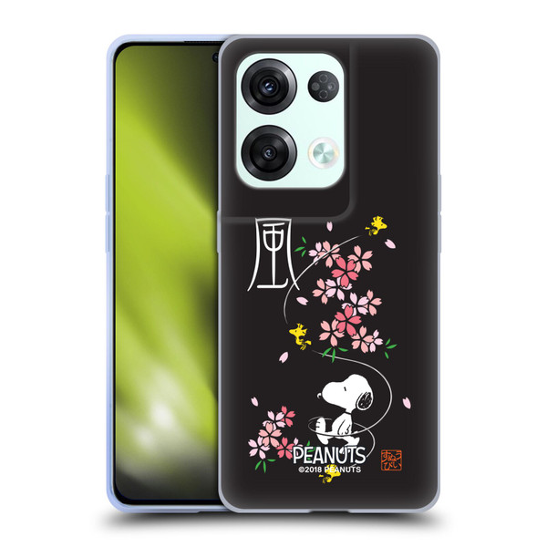 Peanuts Oriental Snoopy Cherry Blossoms Soft Gel Case for OPPO Reno8 Pro