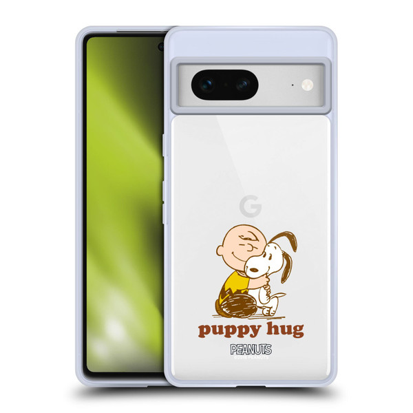 Peanuts Snoopy Hug Charlie Puppy Hug Soft Gel Case for Google Pixel 7