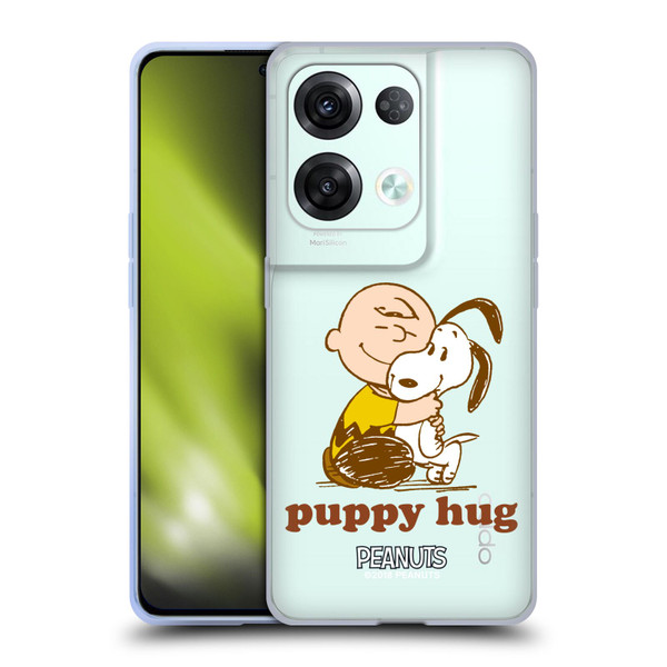 Peanuts Snoopy Hug Charlie Puppy Hug Soft Gel Case for OPPO Reno8 Pro