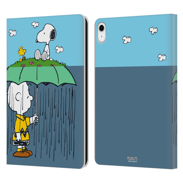 Peanuts Halfs And Laughs Charlie, Snoppy & Woodstock Leather Book Wallet Case Cover For Apple iPad 10.9 (2022)