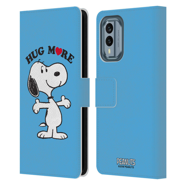 Peanuts Snoopy Hug More Leather Book Wallet Case Cover For Nokia X30