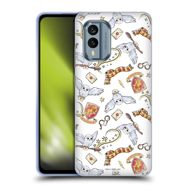 Harry Potter Deathly Hallows XIII Hedwig Owl Pattern Soft Gel Case for Nokia X30