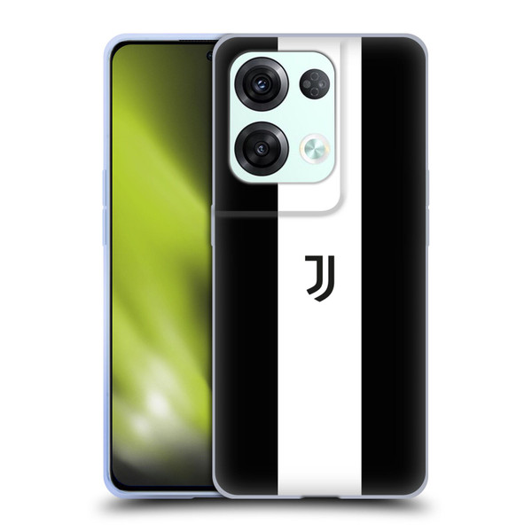 Juventus Football Club Lifestyle 2 Bold White Stripe Soft Gel Case for OPPO Reno8 Pro