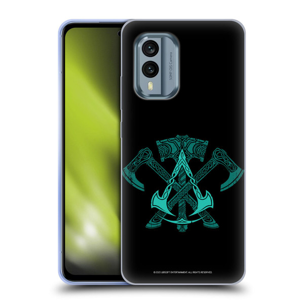 Assassin's Creed Valhalla Symbols And Patterns ACV Weapons Soft Gel Case for Nokia X30