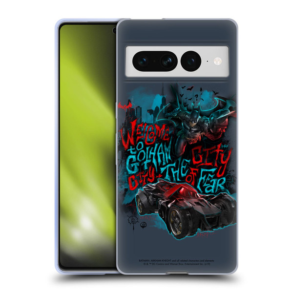 Batman Arkham Knight Graphics Welcome To Gotham Soft Gel Case for Google Pixel 7 Pro