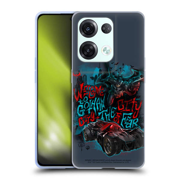 Batman Arkham Knight Graphics Welcome To Gotham Soft Gel Case for OPPO Reno8 Pro