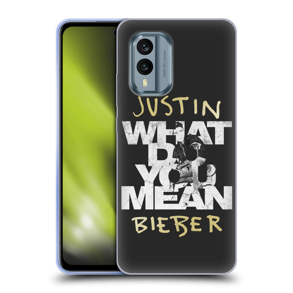 Justin Bieber Purpose B&w What Do You Mean Typography Soft Gel Case for Nokia X30