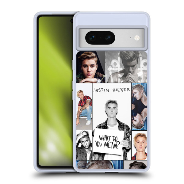 Justin Bieber Purpose Grid Poster Soft Gel Case for Google Pixel 7