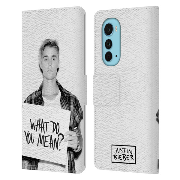 Justin Bieber Purpose What Do You Mean Photo Leather Book Wallet Case Cover For Motorola Edge (2022)