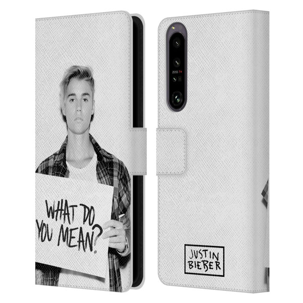 Justin Bieber Purpose What Do You Mean Photo Leather Book Wallet Case Cover For Sony Xperia 1 IV