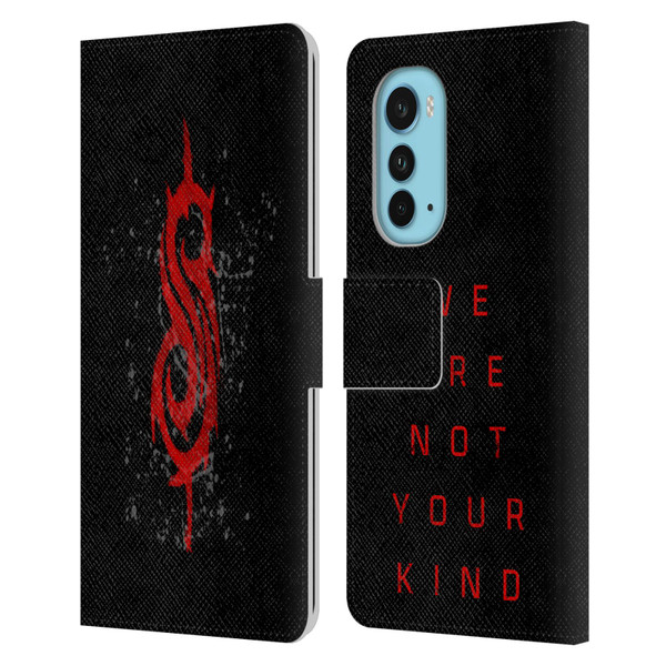 Slipknot We Are Not Your Kind Red Distressed Look Leather Book Wallet Case Cover For Motorola Edge (2022)