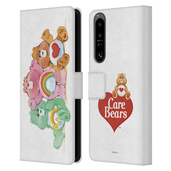 Care Bears Classic Group Leather Book Wallet Case Cover For Sony Xperia 1 IV