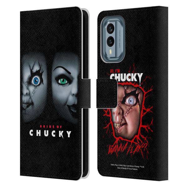 Bride of Chucky Key Art Poster Leather Book Wallet Case Cover For Nokia X30