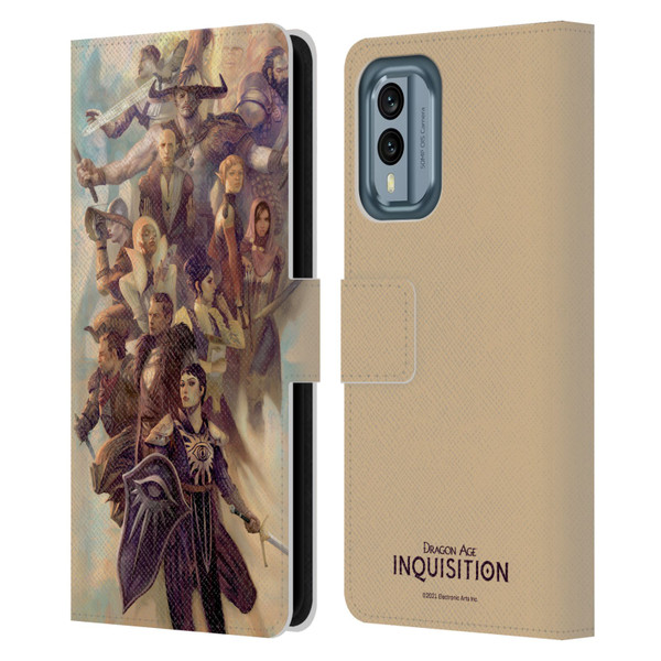 EA Bioware Dragon Age Inquisition Graphics Companions And Advisors Leather Book Wallet Case Cover For Nokia X30