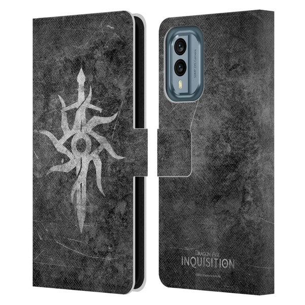 EA Bioware Dragon Age Inquisition Graphics Distressed Symbol Leather Book Wallet Case Cover For Nokia X30