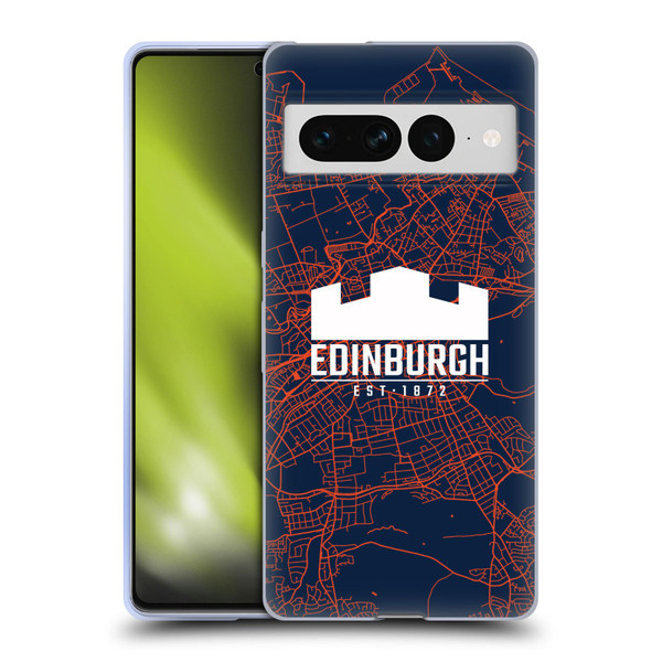 Edinburgh Rugby Graphics Map Soft Gel Case for Google Pixel 7 Pro