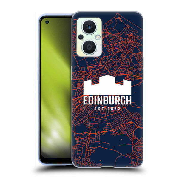 Edinburgh Rugby Graphics Map Soft Gel Case for OPPO Reno8 Lite