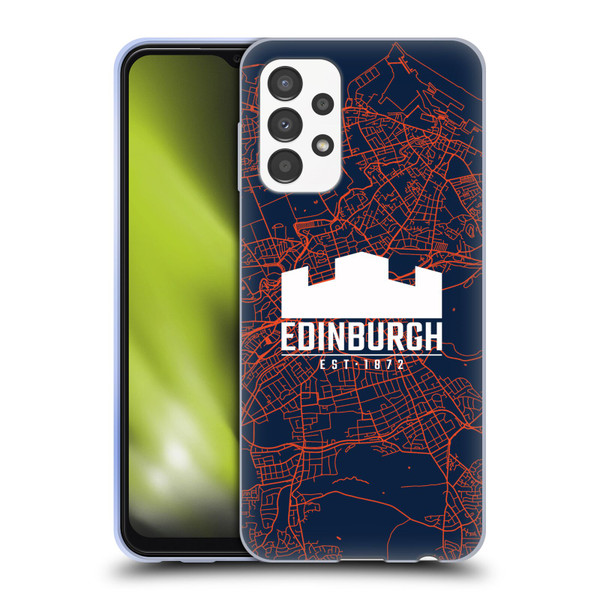 Edinburgh Rugby Graphics Map Soft Gel Case for Samsung Galaxy A13 (2022)