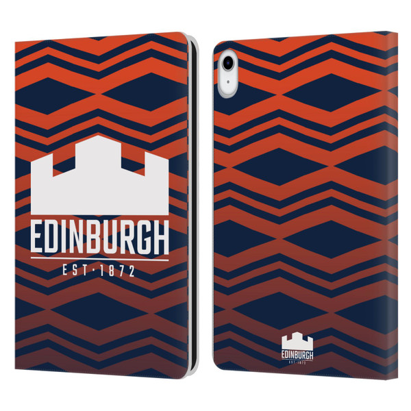 Edinburgh Rugby Graphics Pattern Gradient Leather Book Wallet Case Cover For Apple iPad 10.9 (2022)