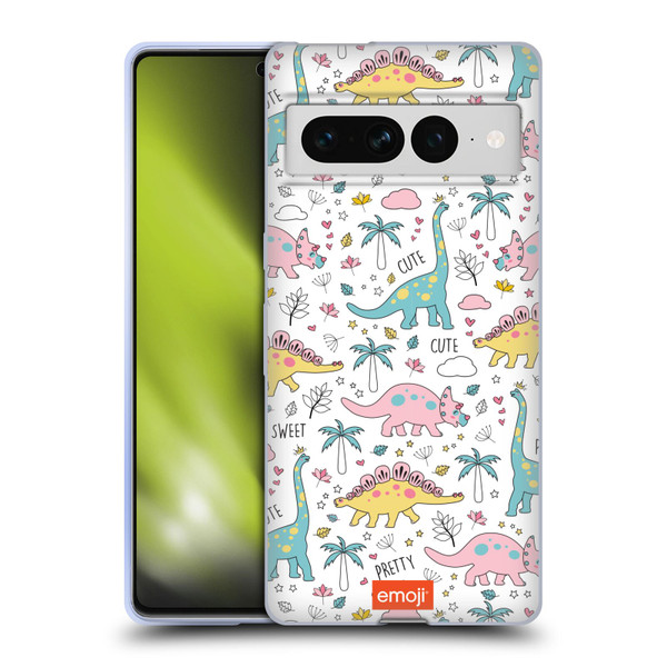 emoji® Cutesy Dinosaurs Soft Gel Case for Google Pixel 7 Pro