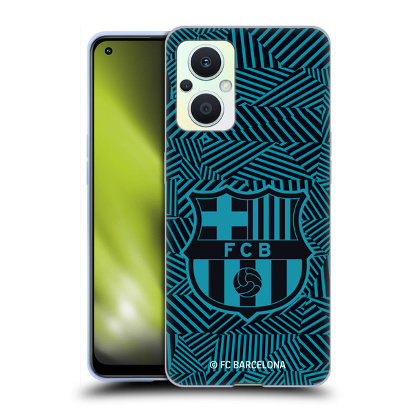 FC Barcelona Crest Black Soft Gel Case for OPPO Reno8 Lite