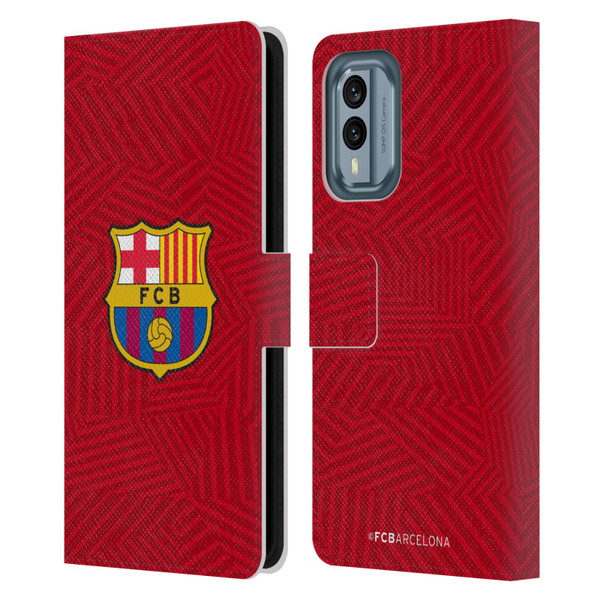 FC Barcelona Crest Red Leather Book Wallet Case Cover For Nokia X30