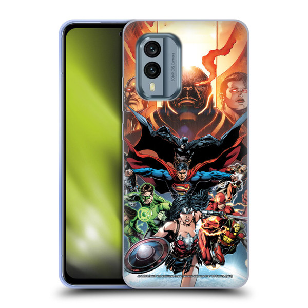 Justice League DC Comics Comic Book Covers #10 Darkseid War Soft Gel Case for Nokia X30