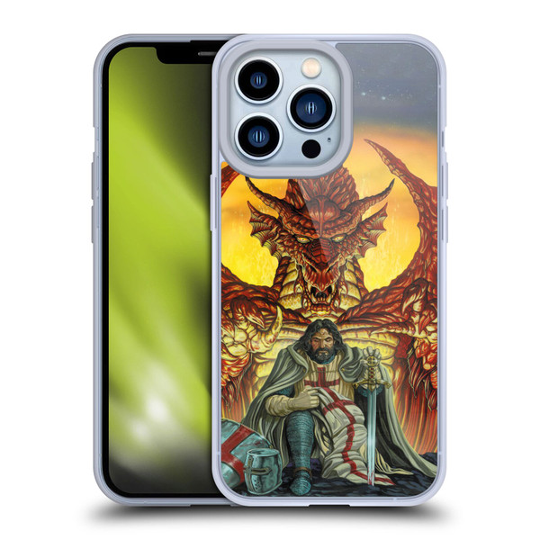 Ed Beard Jr Dragon Friendship Knight Templar Soft Gel Case for Apple iPhone 13 Pro