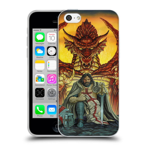 Ed Beard Jr Dragon Friendship Knight Templar Soft Gel Case for Apple iPhone 5c