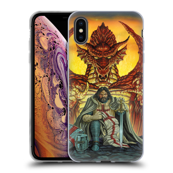 Ed Beard Jr Dragon Friendship Knight Templar Soft Gel Case for Apple iPhone XS Max