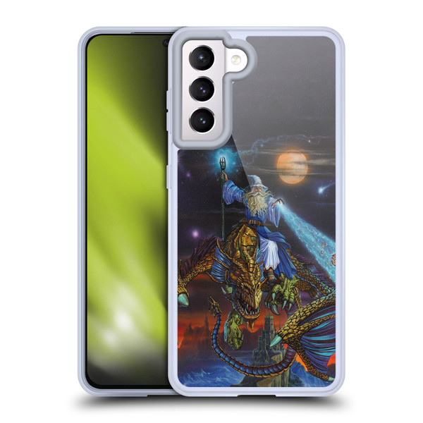 Ed Beard Jr Dragon Friendship Twilight Tempest Soft Gel Case for Samsung Galaxy S21 5G