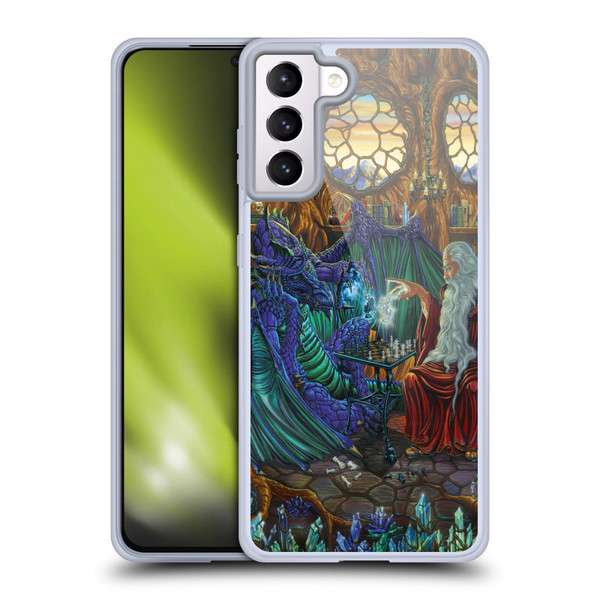 Ed Beard Jr Dragon Friendship Wizard & Dragon Soft Gel Case for Samsung Galaxy S21+ 5G