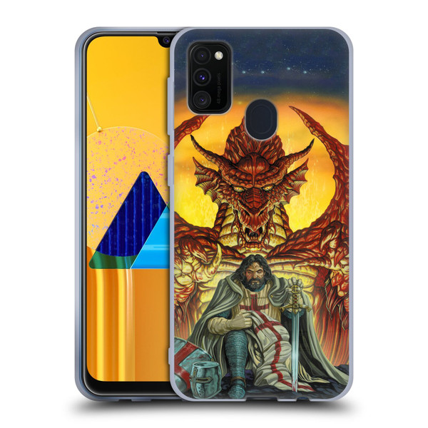 Ed Beard Jr Dragon Friendship Knight Templar Soft Gel Case for Samsung Galaxy M30s (2019)/M21 (2020)