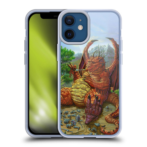 Ed Beard Jr Dragons Lunch With A Toothpick Soft Gel Case for Apple iPhone 12 Mini