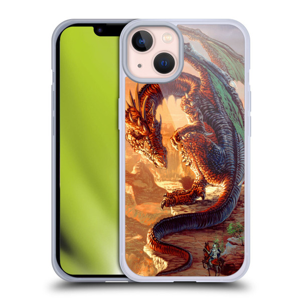Ed Beard Jr Dragons Bravery Misplaced Soft Gel Case for Apple iPhone 13