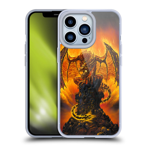 Ed Beard Jr Dragons Harbinger Of Fire Soft Gel Case for Apple iPhone 13 Pro