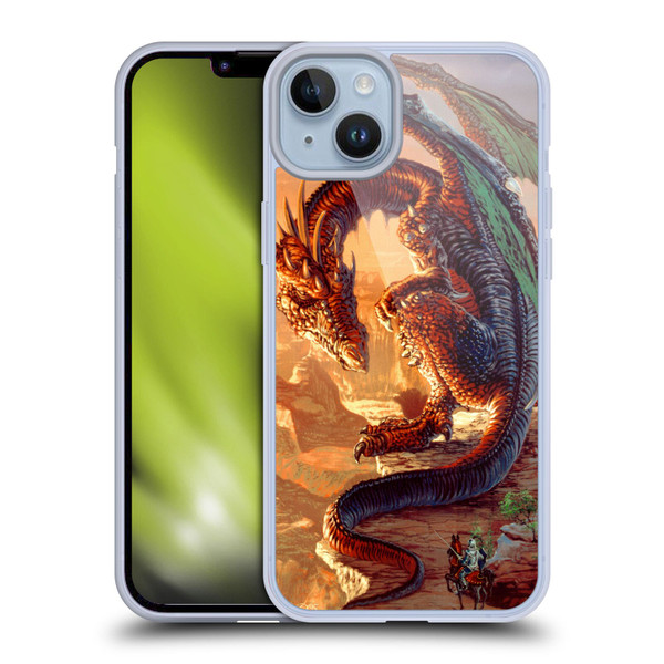 Ed Beard Jr Dragons Bravery Misplaced Soft Gel Case for Apple iPhone 14 Plus