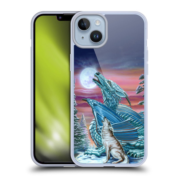 Ed Beard Jr Dragons Moon Song Wolf Moon Soft Gel Case for Apple iPhone 14 Plus