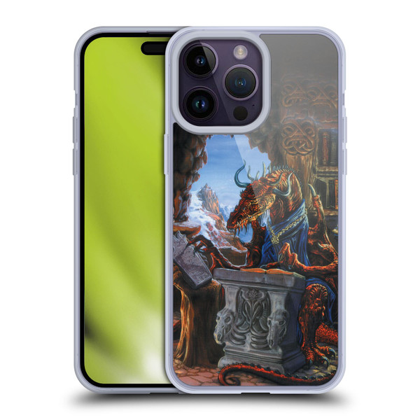 Ed Beard Jr Dragons Ancient Scholar Soft Gel Case for Apple iPhone 14 Pro Max
