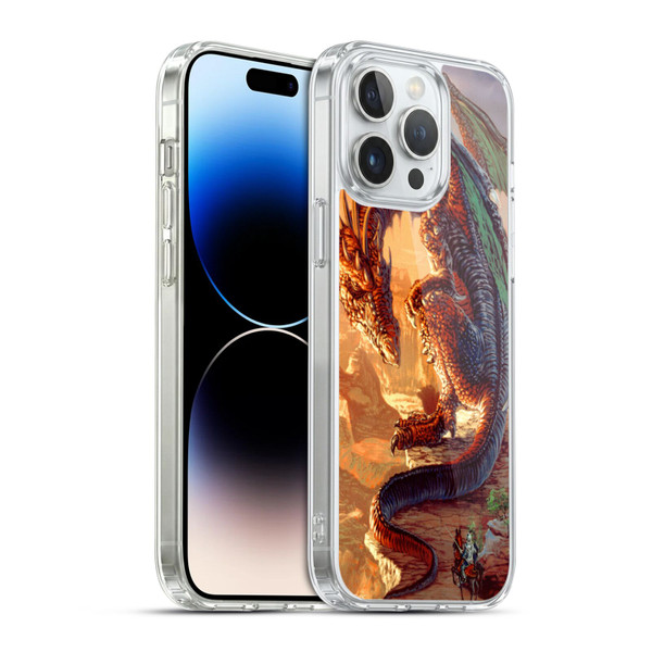 Ed Beard Jr Dragons Bravery Misplaced Soft Gel Case for Apple iPhone 14 Pro Max & MagSafe