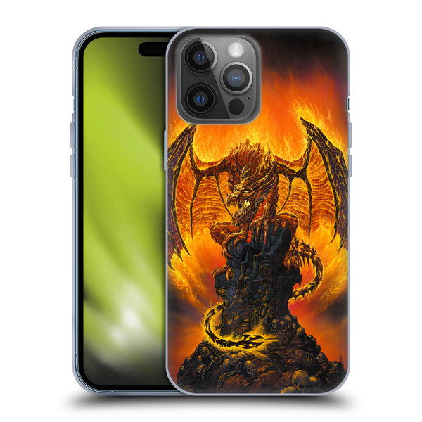 Ed Beard Jr Dragons Harbinger Of Fire Soft Gel Case for Apple iPhone 14 Pro Max