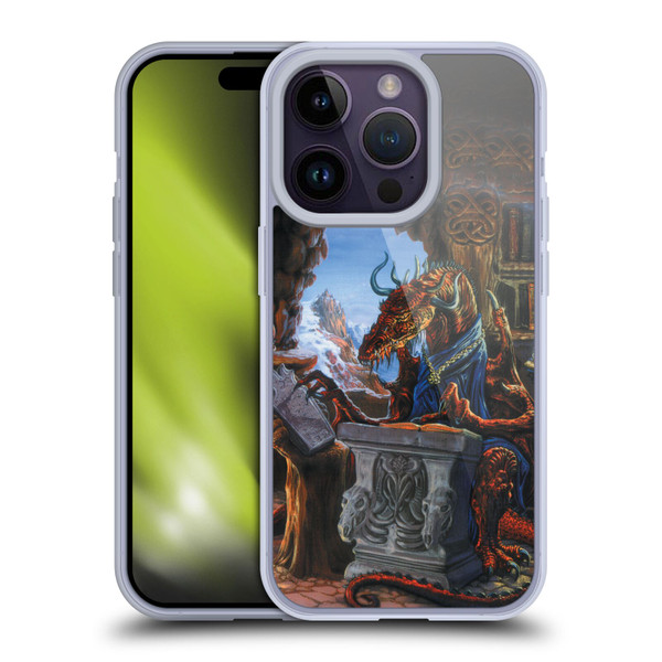 Ed Beard Jr Dragons Ancient Scholar Soft Gel Case for Apple iPhone 14 Pro