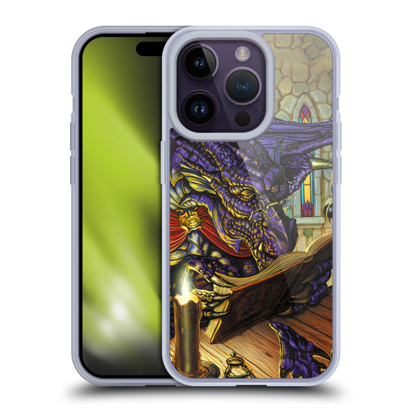Ed Beard Jr Dragons A Good Book Soft Gel Case for Apple iPhone 14 Pro