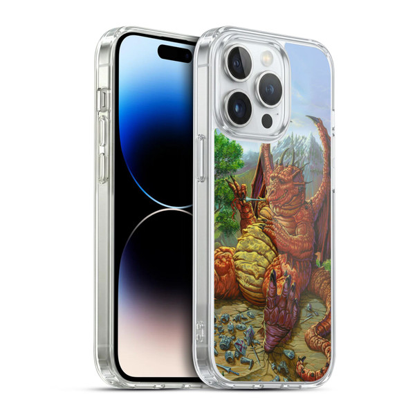 Ed Beard Jr Dragons Lunch With A Toothpick Soft Gel Case for Apple iPhone 14 Pro & MagSafe
