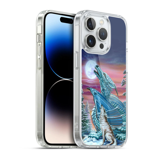 Ed Beard Jr Dragons Moon Song Wolf Moon Soft Gel Case for Apple iPhone 14 Pro & MagSafe