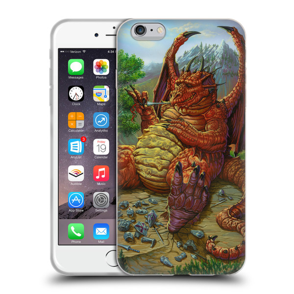 Ed Beard Jr Dragons Lunch With A Toothpick Soft Gel Case for Apple iPhone 6 Plus / iPhone 6s Plus