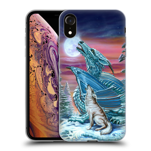 Ed Beard Jr Dragons Moon Song Wolf Moon Soft Gel Case for Apple iPhone XR
