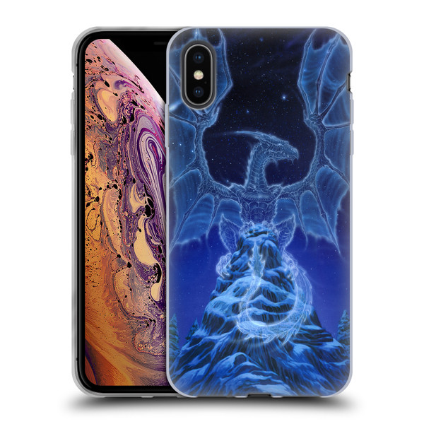 Ed Beard Jr Dragons Winter Spirit Soft Gel Case for Apple iPhone XS Max