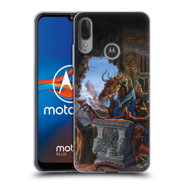 Ed Beard Jr Dragons Ancient Scholar Soft Gel Case for Motorola Moto E6 Plus