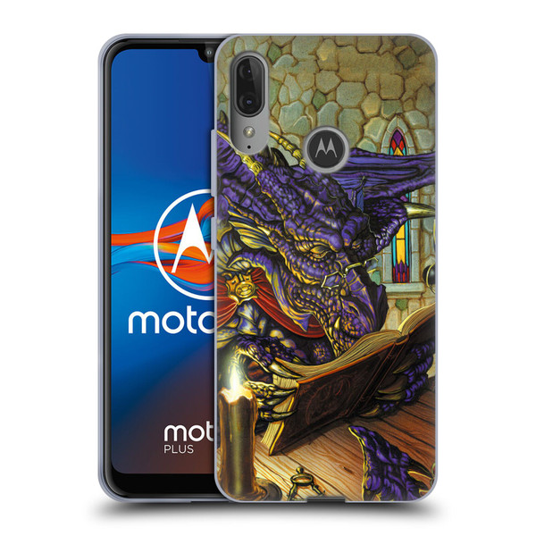 Ed Beard Jr Dragons A Good Book Soft Gel Case for Motorola Moto E6 Plus